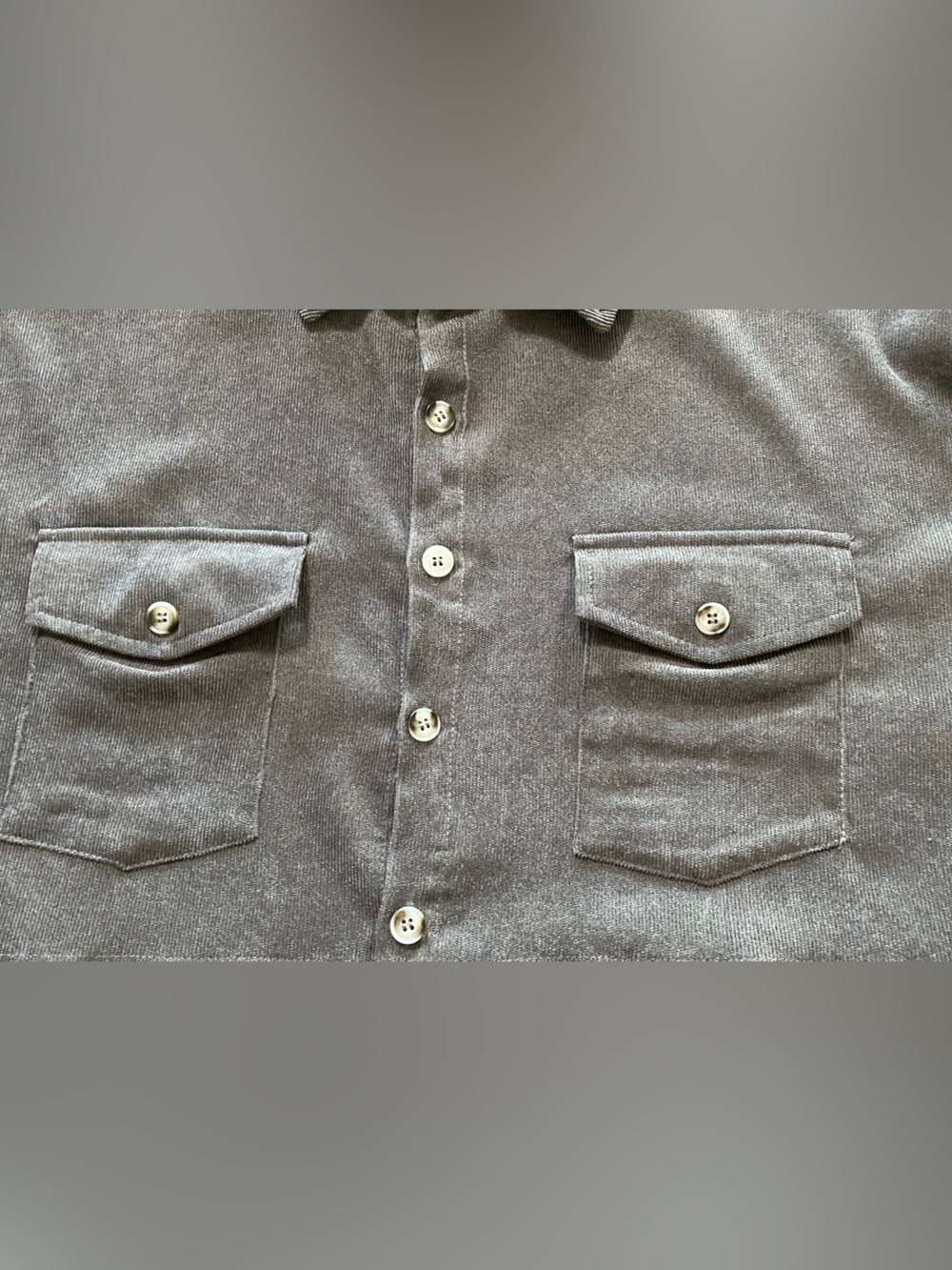 Women’s gray corduroy top - Picture 5 of 10